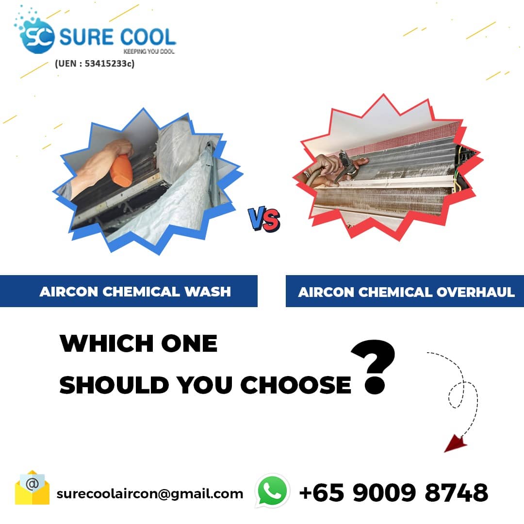 Which one should you choose aircon chemical washand chemical overhaul